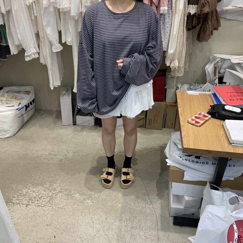J PEAK/BY FLOW東大門㊣代購女裝新款人氣時尚休閑長袖T恤J PEAK長袖T恤圖色2