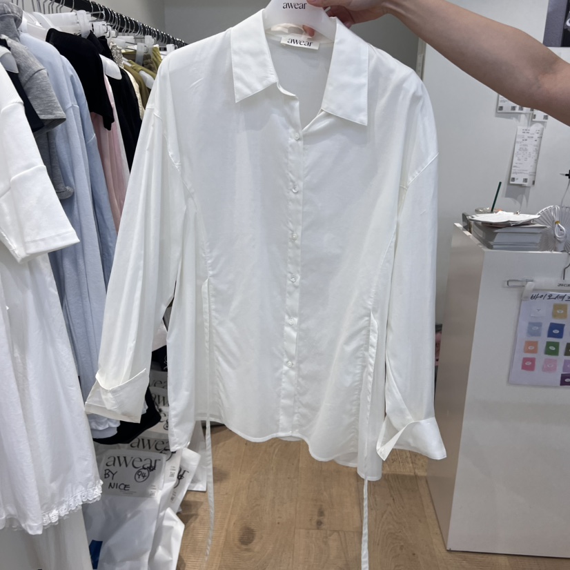 RUMIRU/AWEAR東大門㊣代購女士新款時尚真品25春夏襯衫蕾絲衫awear/RUMIRU襯衫/蕾絲衫圖色2