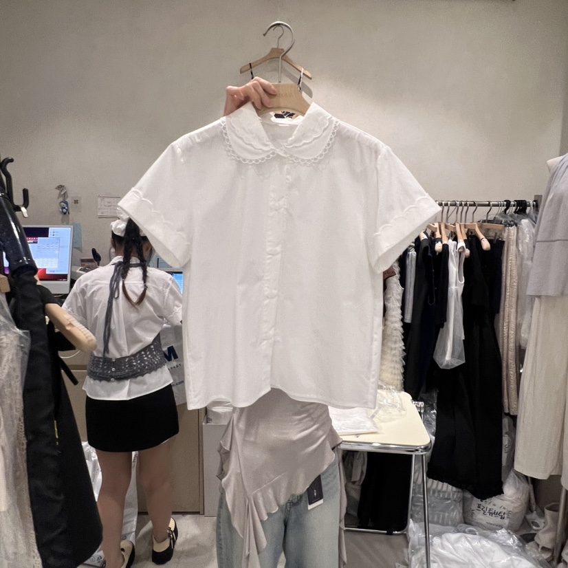 SALONDEMAG東大門㊣實拍女士新款推薦真品人氣襯衫蕾絲衫刺繡SALONDEMAG襯衫/蕾絲衫