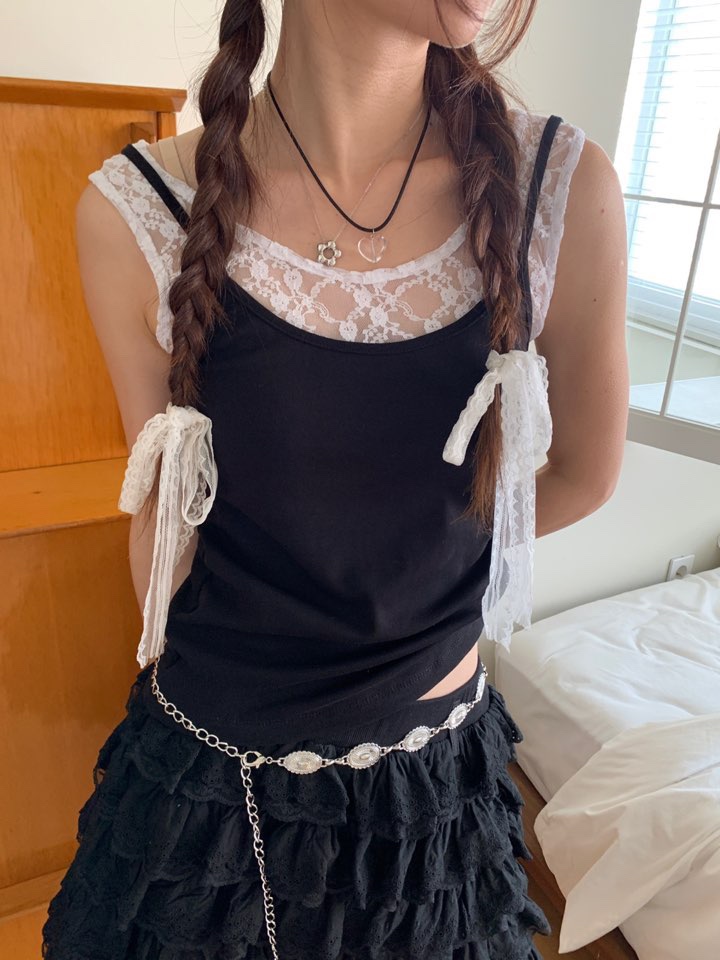 MORE THAN-P東大門㊣實拍女裝新款休閑25春夏熱賣吊帶背心MORE THAN吊帶/背心
