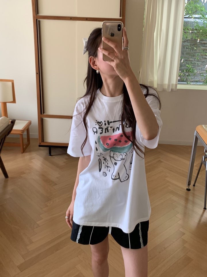 MORE THAN-P韓國直郵㊣女士新款職業25春夏推薦真品時尚T恤MORE THANT恤