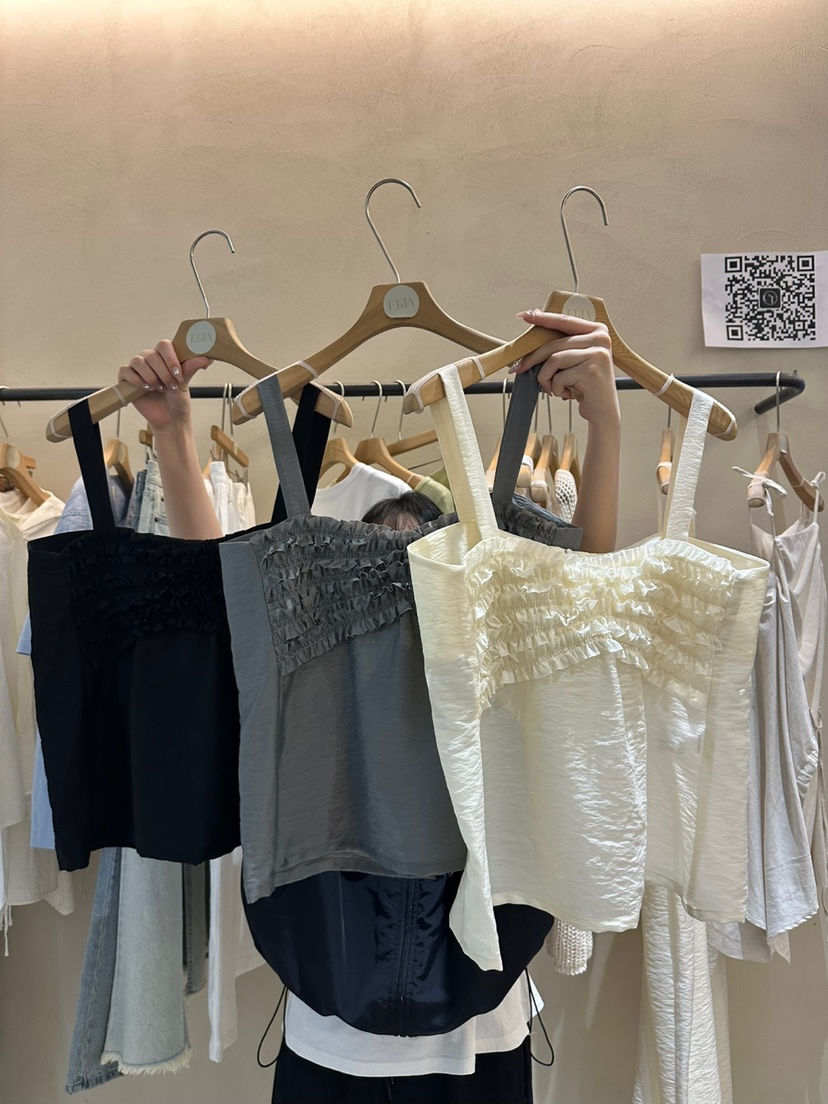ERIA韓國代購㊣女士新品真品人氣休閑時尚熱賣推薦吊帶背心ERIA/HUE吊帶/背心