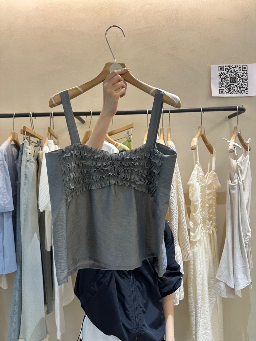 ERIA韓國代購㊣女士新品真品人氣休閑時尚熱賣推薦吊帶背心ERIA/HUE吊帶/背心圖色2