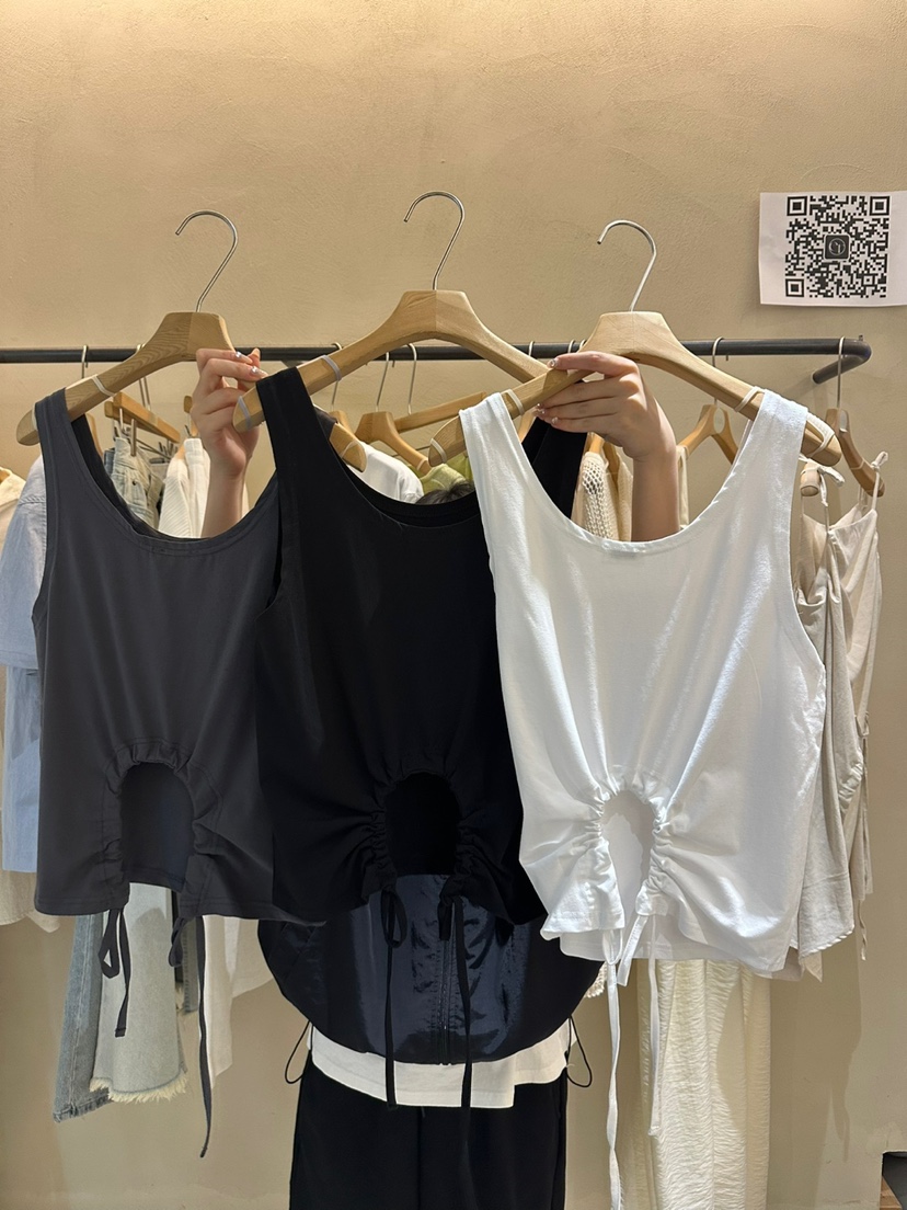 ERIA韓國直郵㊣女裝新款人氣推薦25春夏熱賣休閑真品吊帶背心ERIA/HUE吊帶/背心