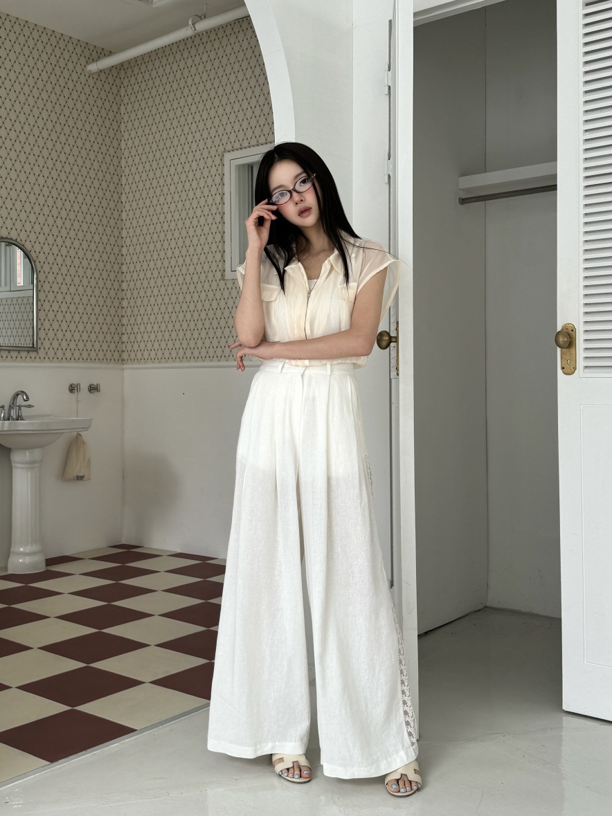 MARKE-P韓國代購㊣女裝新品熱賣休閑真品職業推薦休閑褲亞麻MARKE-P休閑褲