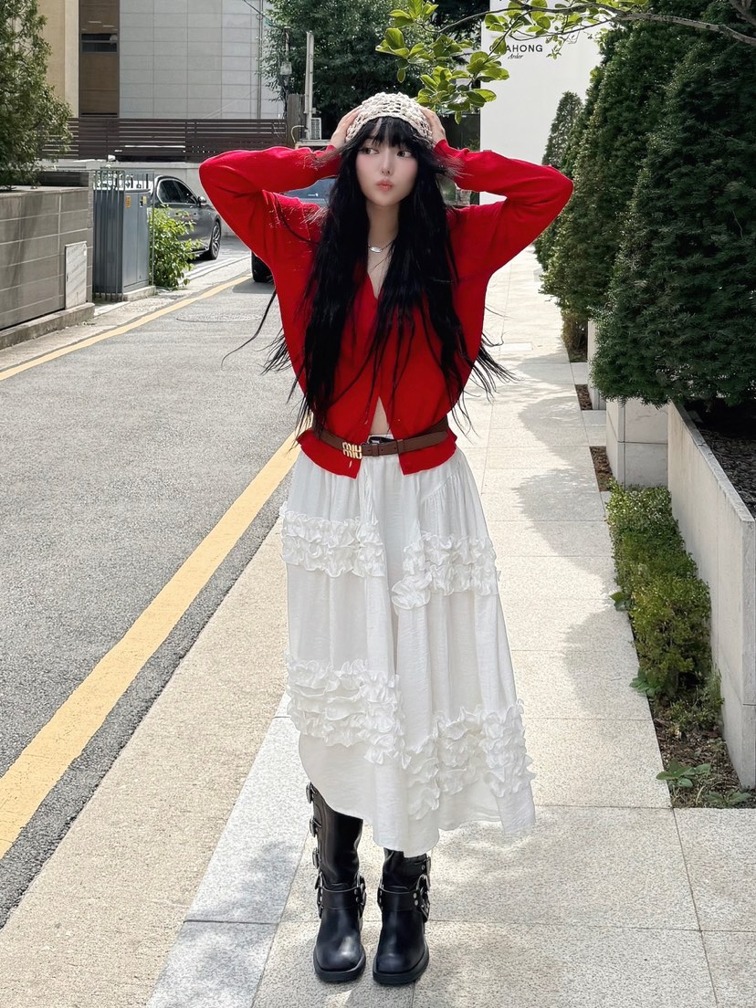 JKICHI韓國代購㊣女裝新品人氣時尚熱賣推薦25春夏職業長裙JKICHI長裙