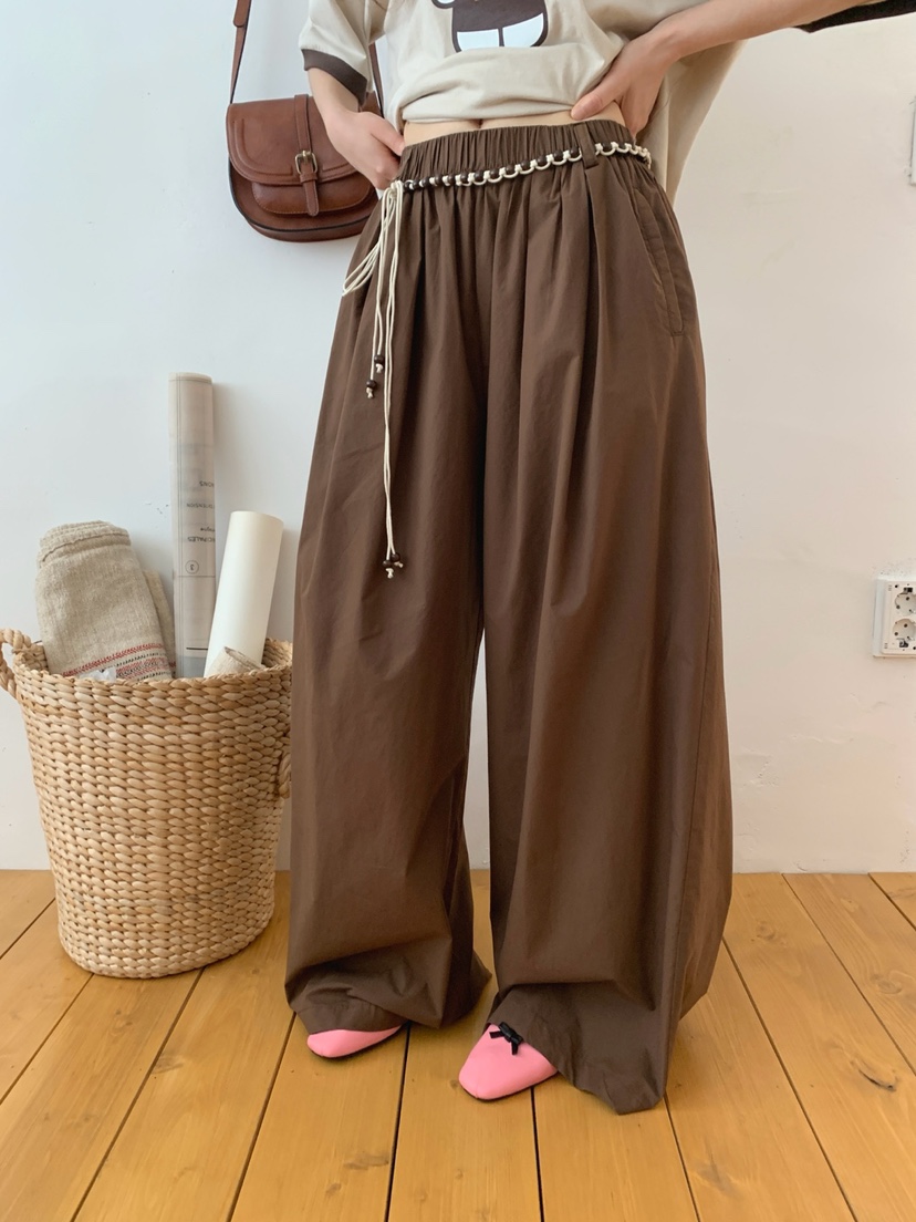 JKICHI東大門㊣直郵女士新品休閑熱賣25春夏時尚休閑褲含腰繩JKICHI休閑褲