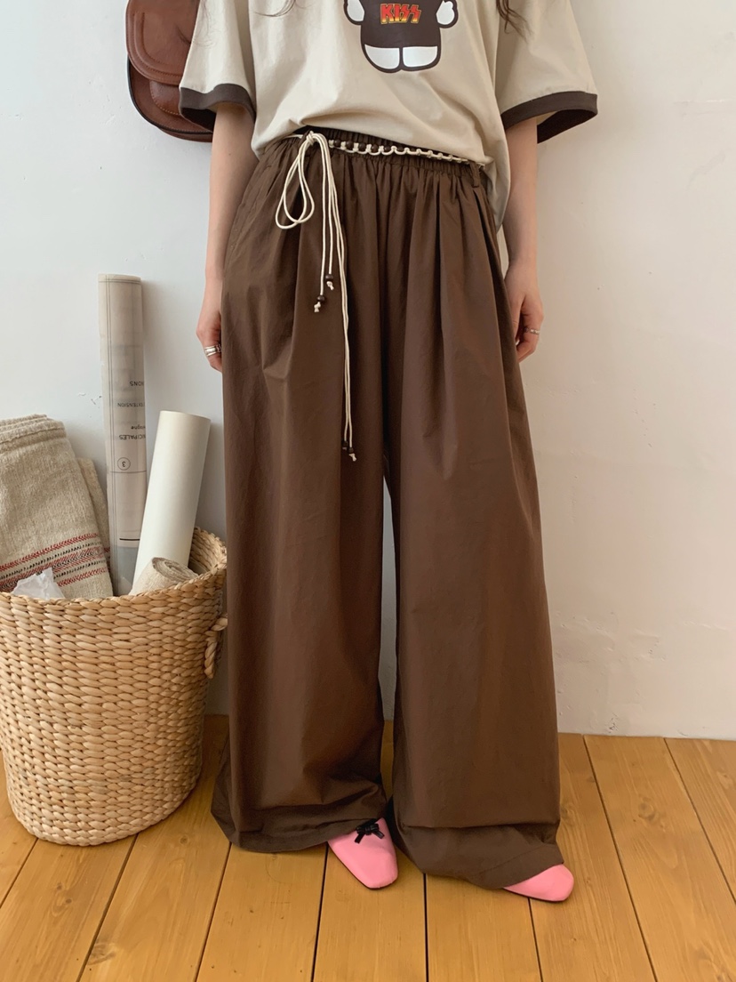 JKICHI東大門㊣直郵女士新品休閑熱賣25春夏時尚休閑褲含腰繩JKICHI休閑褲