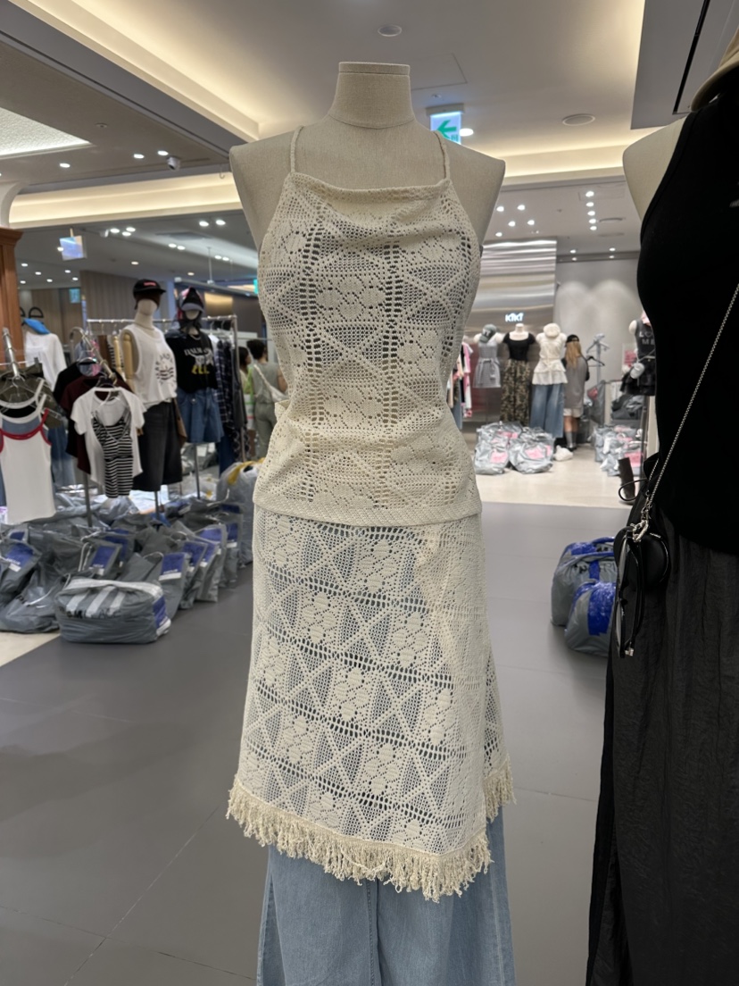 BETWEEN US東大門㊣實拍女裝新款休閑真品半身裙中短裙含腰繩JICJO:SEOUL半身裙/中短裙
