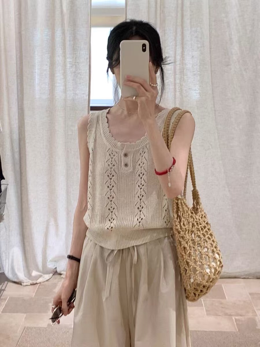 OLA東大門㊣代購女士新品25春夏休閑熱賣職業時尚人氣吊帶背心mellor/OLA吊帶/背心