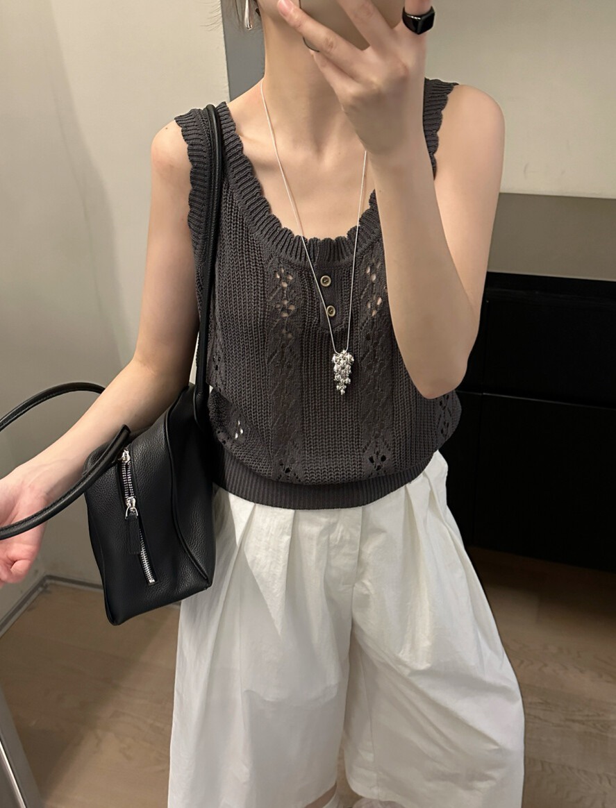 OLA東大門㊣代購女士新品25春夏休閑熱賣職業時尚人氣吊帶背心mellor/OLA吊帶/背心