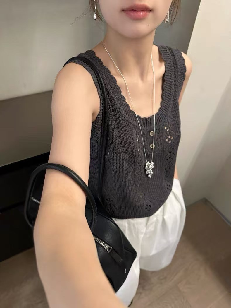 OLA東大門㊣代購女士新品25春夏休閑熱賣職業時尚人氣吊帶背心mellor/OLA吊帶/背心