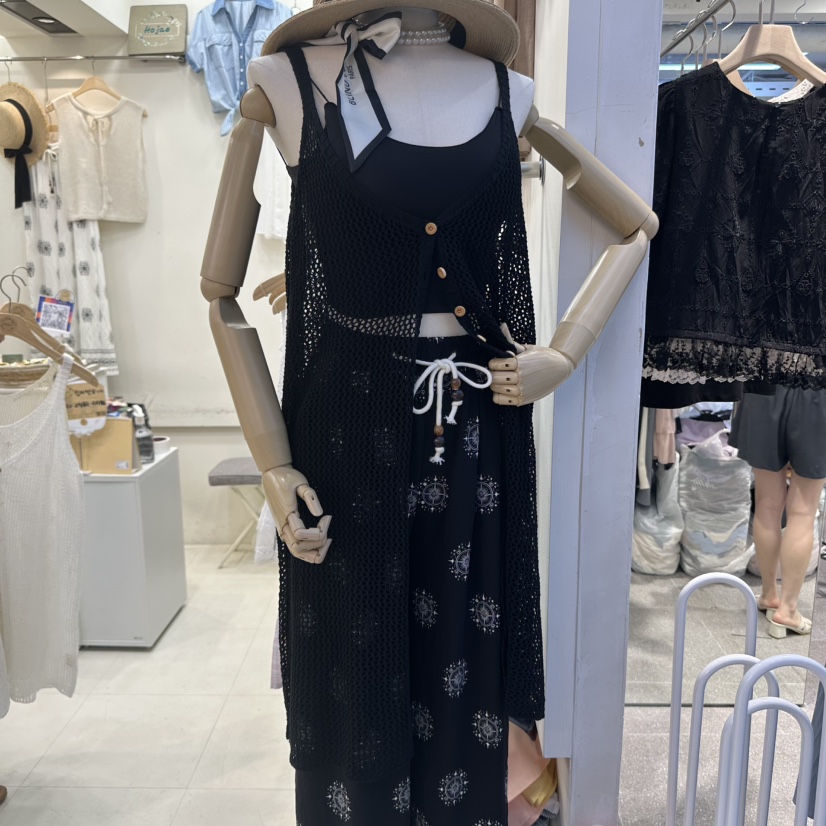 HOJAE韓國直郵㊣女士新品職業真品人氣推薦熱賣時尚連衣裙網眼MID-LEVEL JUMP連衣裙圖色3
