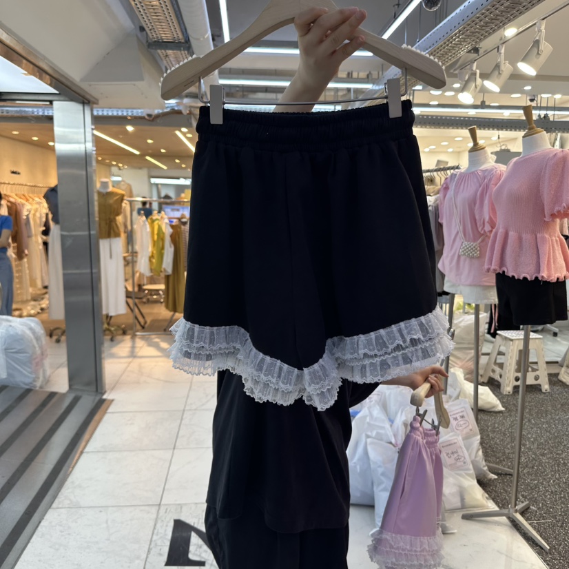 SAGE BRUSH韓國代購㊣女士新品職業25春夏真品時尚短褲蕾絲SAGE BRUSH短褲