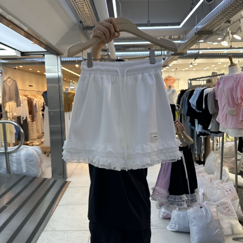SAGE BRUSH韓國代購㊣女士新品職業25春夏真品時尚短褲蕾絲SAGE BRUSH短褲圖色2