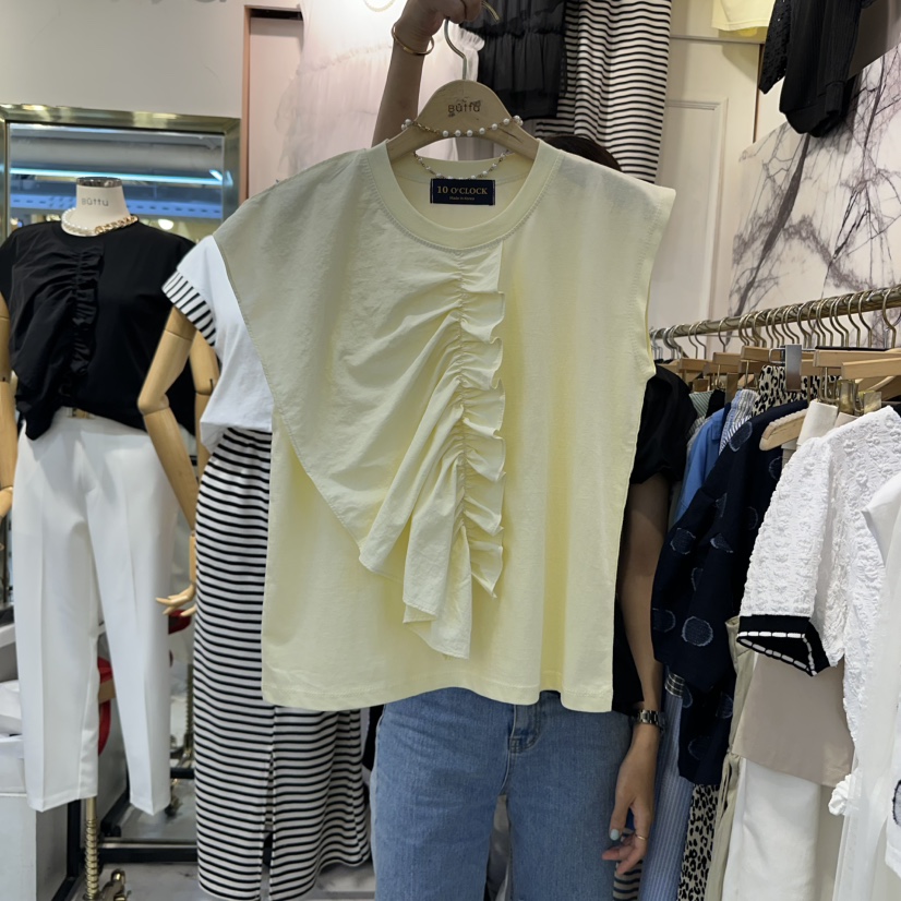 BUTTU東大門㊣代購女裝新款熱賣推薦25春夏休閑人氣吊帶背心10 O CLOCK/Buttu吊帶/背心圖色2