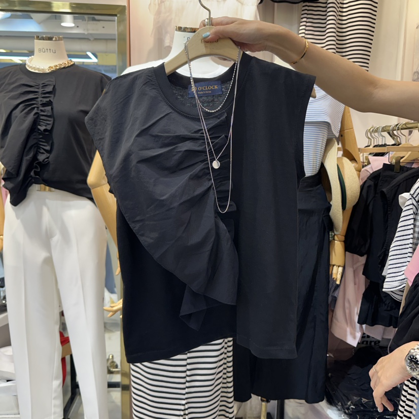 BUTTU東大門㊣代購女裝新款熱賣推薦25春夏休閑人氣吊帶背心10 O CLOCK/Buttu吊帶/背心圖色3
