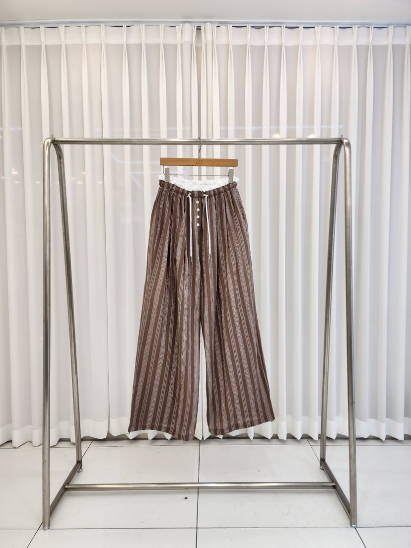 THE FIRST-Q韓國代購㊣女士新品25春夏熱賣推薦休閑休閑褲THE FIRST休閑褲