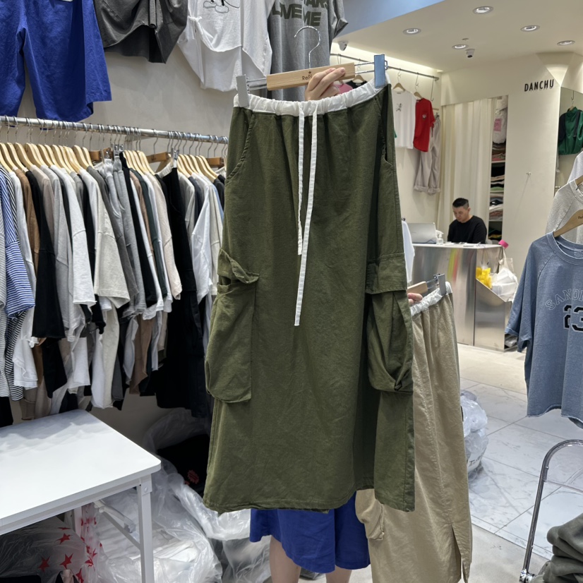 REPLAY東大門㊣直郵女裝新品人氣休閑熱賣真品長裙工裝褲亞麻REPLAY長裙圖色2