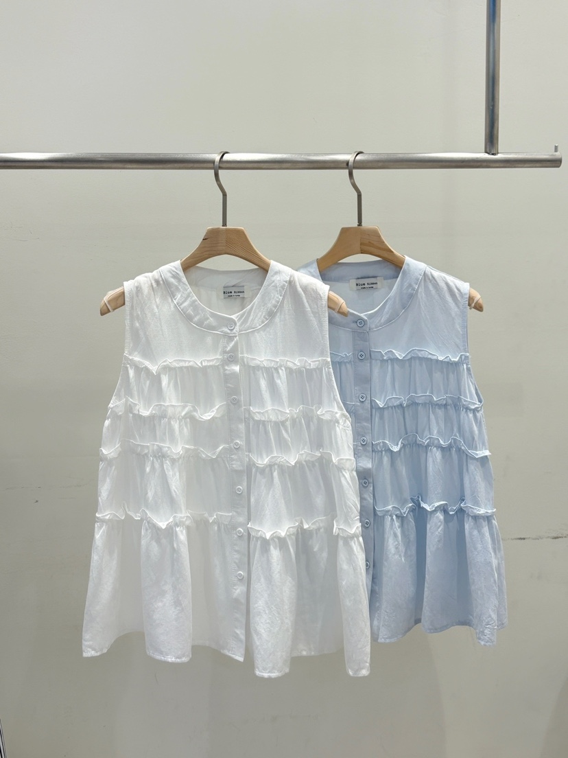 BLUE RIBBON韓國直郵㊣女士新品休閑25春夏職業熱賣真品馬甲BLUE RIBBON馬甲