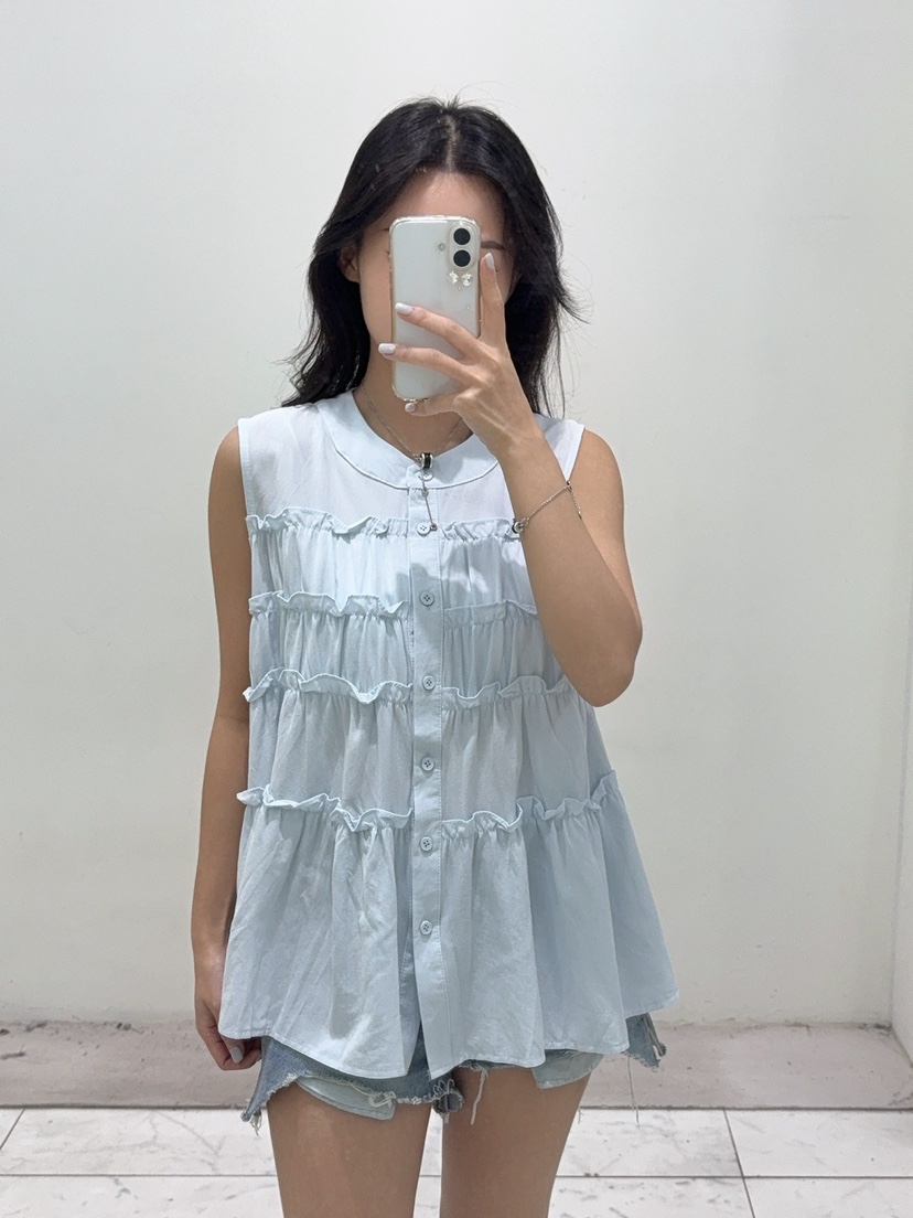 BLUE RIBBON韓國直郵㊣女士新品休閑25春夏職業熱賣真品馬甲BLUE RIBBON馬甲