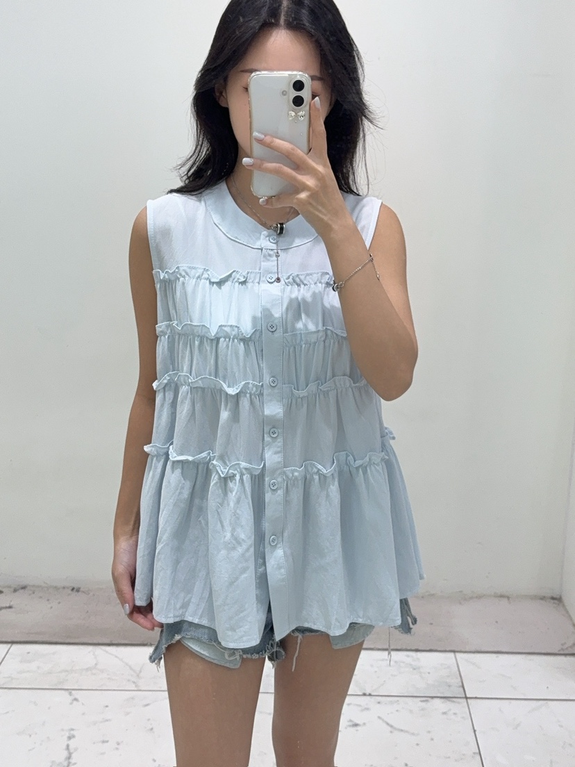 BLUE RIBBON韓國直郵㊣女士新品休閑25春夏職業熱賣真品馬甲BLUE RIBBON馬甲