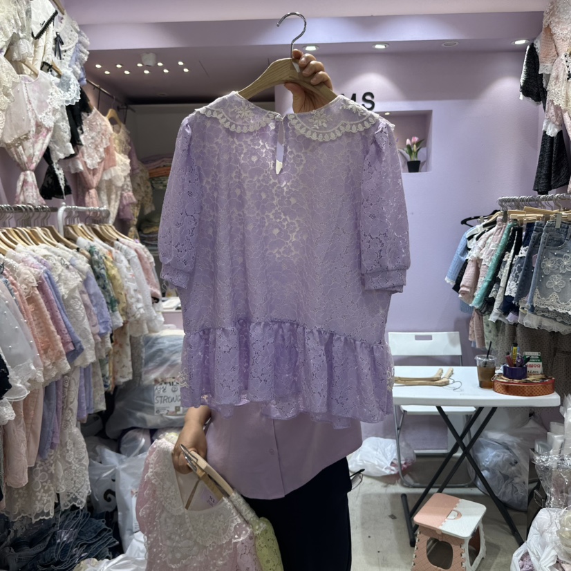 MS東大門㊣代購女裝新品真品時尚休閑職業熱賣推薦襯衫蕾絲衫MS襯衫/蕾絲衫