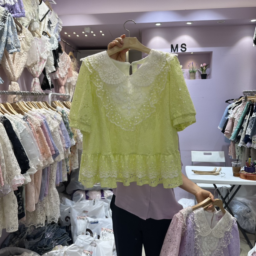 MS東大門㊣代購女裝新品真品時尚休閑職業熱賣推薦襯衫蕾絲衫MS襯衫/蕾絲衫