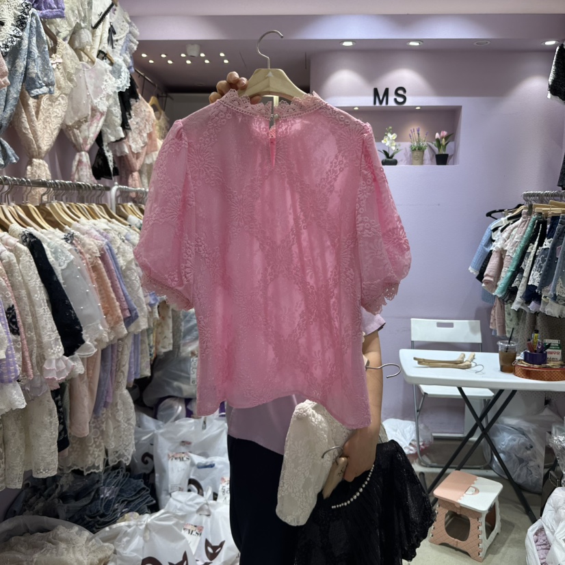 MS東大門㊣代購女士新款25春夏人氣推薦真品職業襯衫蕾絲衫MS襯衫/蕾絲衫
