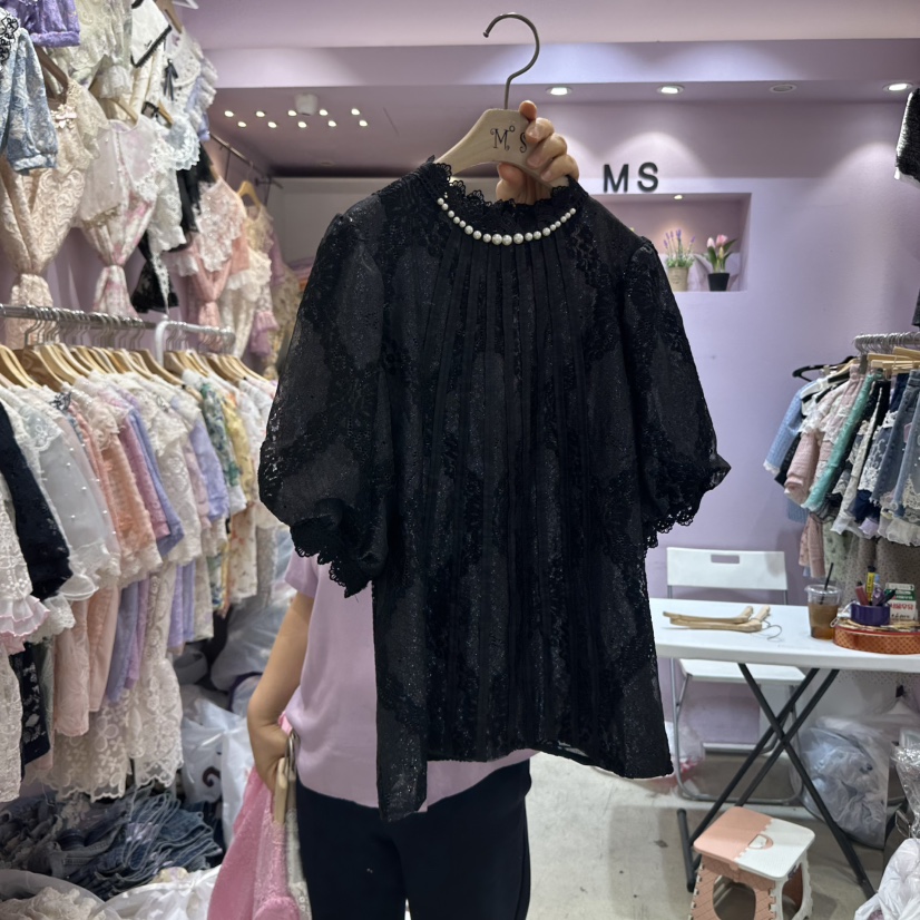 MS東大門㊣代購女士新款25春夏人氣推薦真品職業襯衫蕾絲衫MS襯衫/蕾絲衫圖色3