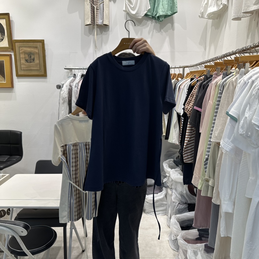 MODS-Q韓國代購㊣女士新品時尚熱賣25春夏職業真品推薦T恤MODS-QT恤圖色2