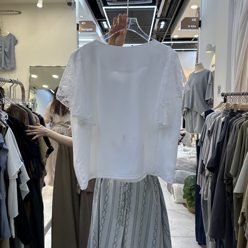 MARIGOLD東大門㊣實拍女裝新品時尚人氣熱賣襯衫蕾絲衫蕾絲MARIGOLD襯衫/蕾絲衫