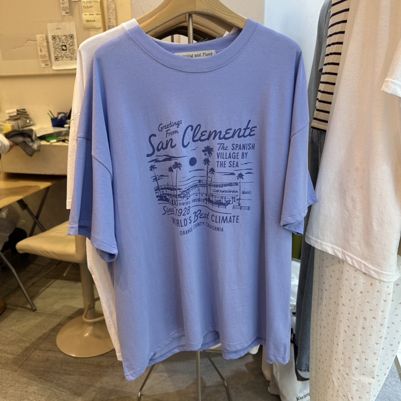AND FLOYD東大門㊣實拍女士新品25春夏休閑職業時尚熱賣T恤stunning and FloydT恤圖色2