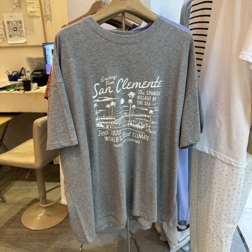 AND FLOYD東大門㊣實拍女士新品25春夏休閑職業時尚熱賣T恤stunning and FloydT恤圖色3