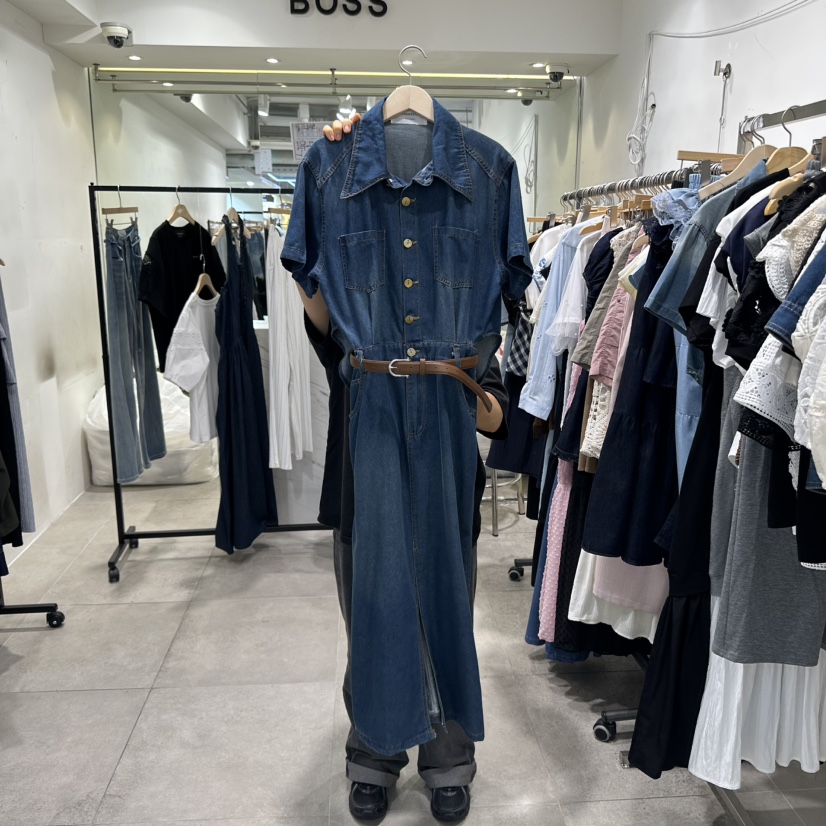 DREAM GIRIS東大門㊣實拍女士新品時尚休閑真品連衣裙含腰帶DREAM GIRIS/HOT PLACE連衣裙圖色2