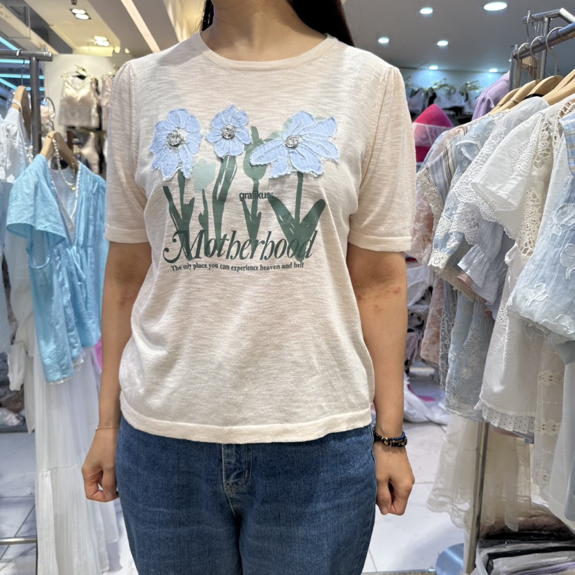 空韓國直郵㊣女士新品時尚推薦休閑真品熱賣人氣25春夏職業T恤BELITAT恤