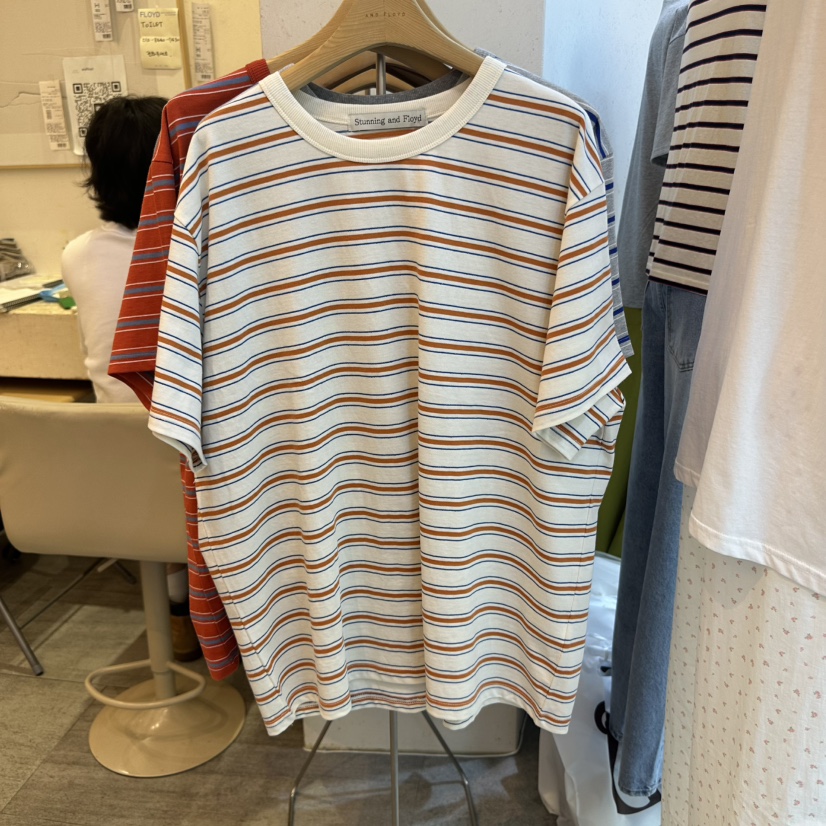 AND FLOYD東大門㊣實拍女裝新品25春夏熱賣職業推薦人氣T恤stunning and FloydT恤圖色2