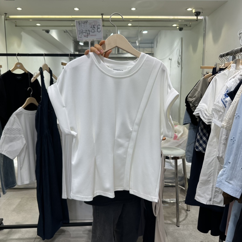 DREAM GIRIS東大門㊣實拍女士新款職業休閑熱賣真品推薦T恤DREAM GIRIS/HOT PLACET恤圖色4