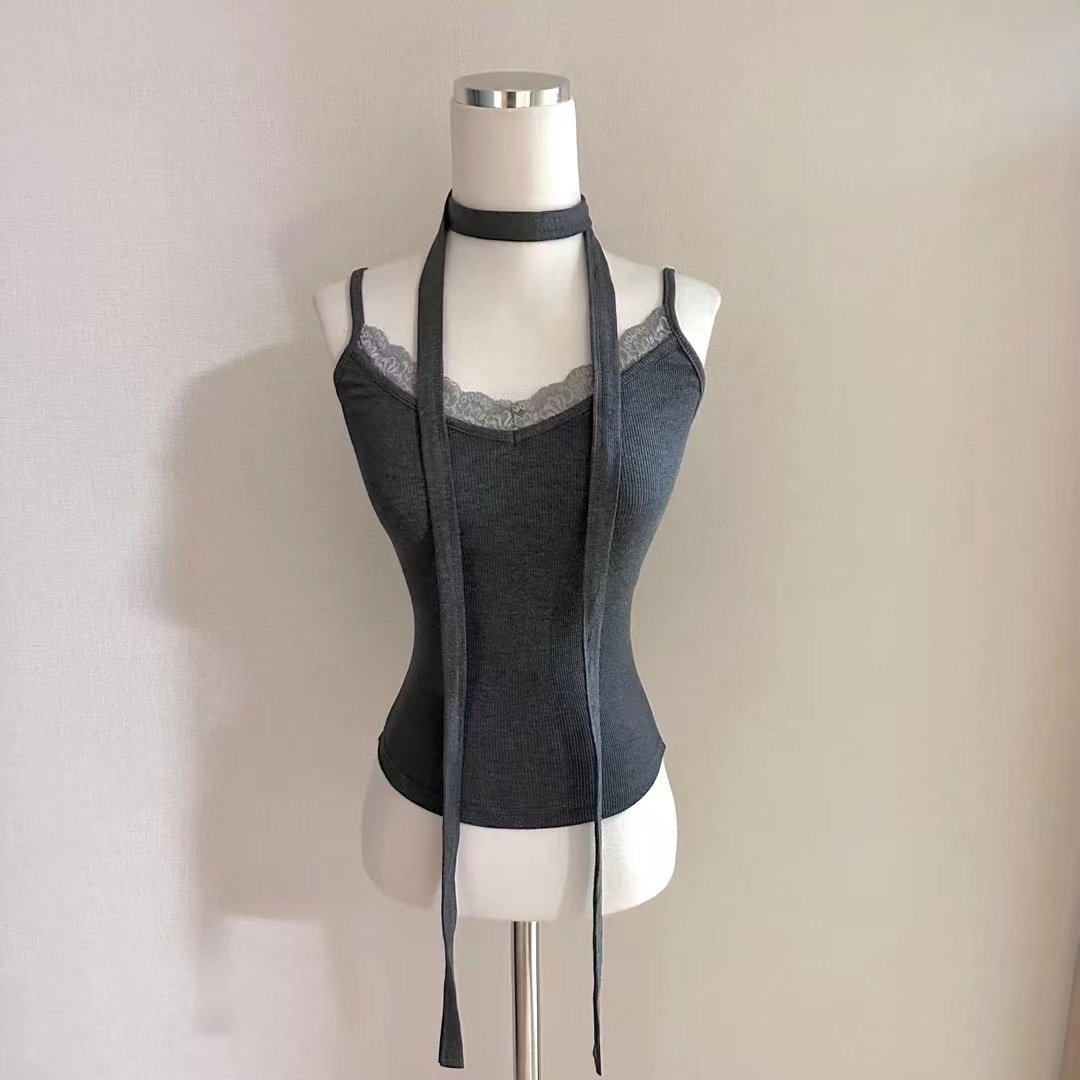 ISABELLA韓國代購㊣女士新品25春夏推薦吊帶背心含脖帶套裝ISABELLA吊帶/背心