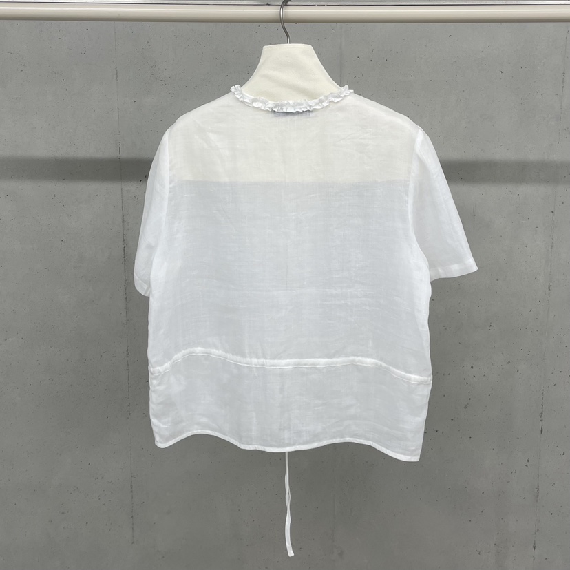 HELDER-P東大門㊣代購女士新品時尚25春夏熱賣襯衫蕾絲衫亞麻HELDER襯衫/蕾絲衫