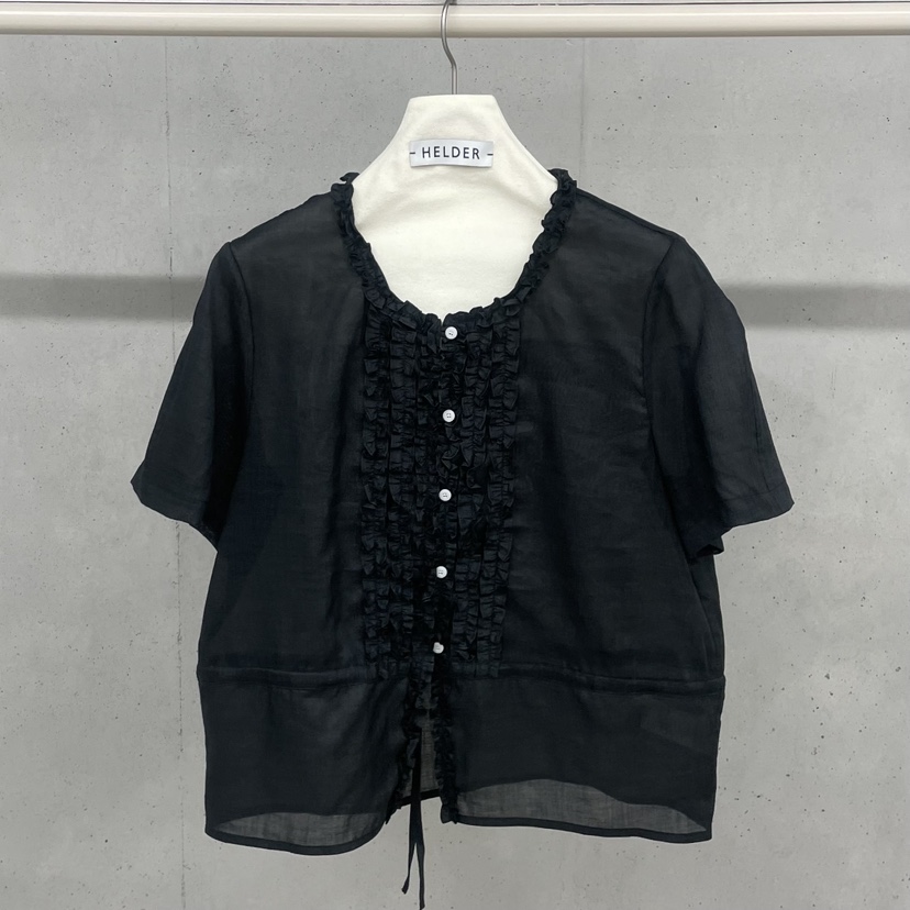 HELDER-P東大門㊣代購女士新品時尚25春夏熱賣襯衫蕾絲衫亞麻HELDER襯衫/蕾絲衫圖色2