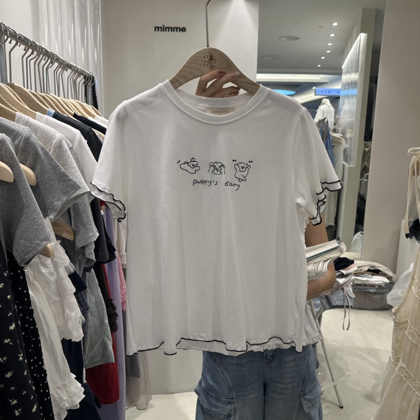 MIMME韓國直郵㊣女士新品推薦真品人氣時尚熱賣25春夏職業T恤MIMMET恤圖色2