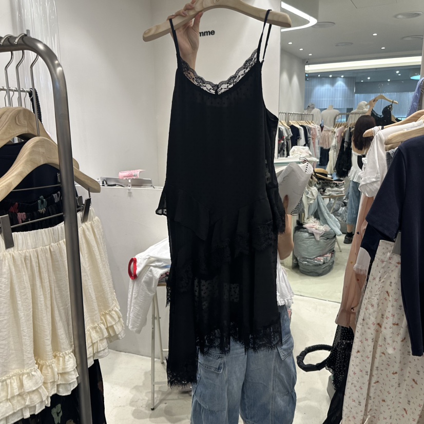 MIMME東大門㊣實拍女裝新款熱賣職業真品25春夏人氣連衣裙蕾絲MIMME連衣裙圖色2