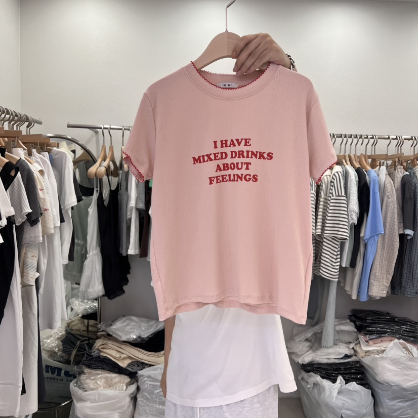 LELEN東大門㊣直郵女裝新品人氣25春夏時尚休閑熱賣T恤刺繡LELENT恤圖色2