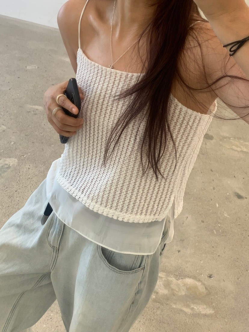 BIENBIEN韓國直郵㊣女裝新款25春夏時尚職業人氣休閑吊帶背心ir bien-P吊帶/背心