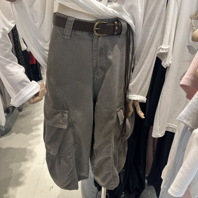 MIMME東大門㊣直郵女士新款時尚熱賣真品推薦短褲不含腰帶口袋MIMME短褲圖色2