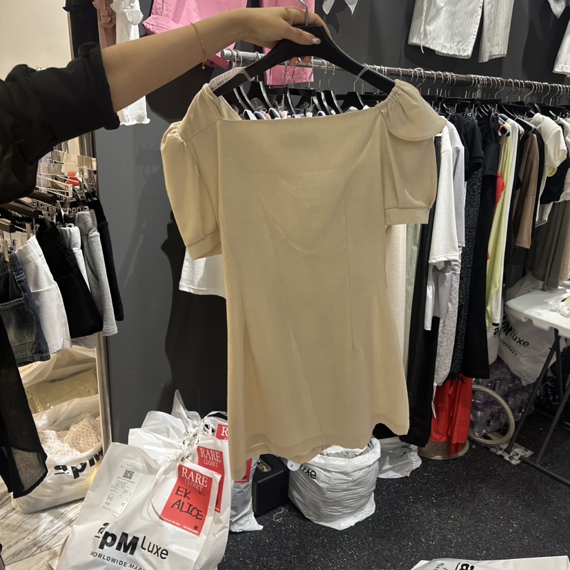 RARE CLOSET東大門㊣直郵女士新款休閑推薦職業連衣裙亞麻RARE CLOSET連衣裙