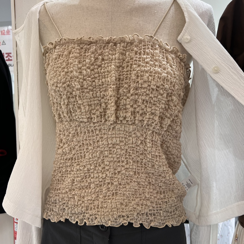 FRE東大門㊣代購女士新品25春夏時尚休閑職業人氣真品吊帶背心FRE吊帶/背心圖色3