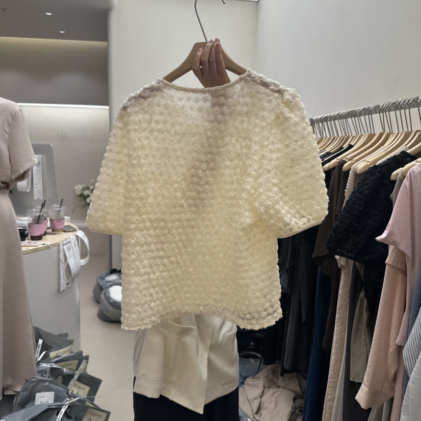 MATIERE東大門㊣直郵女士新品25春夏休閑真品時尚襯衫蕾絲衫MATIERE襯衫/蕾絲衫
