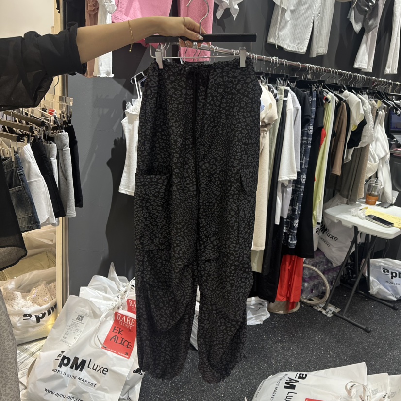 RARE CLOSET韓國代購㊣女裝新品真品推薦25春夏休閑褲豹紋RARE CLOSET休閑褲圖色2